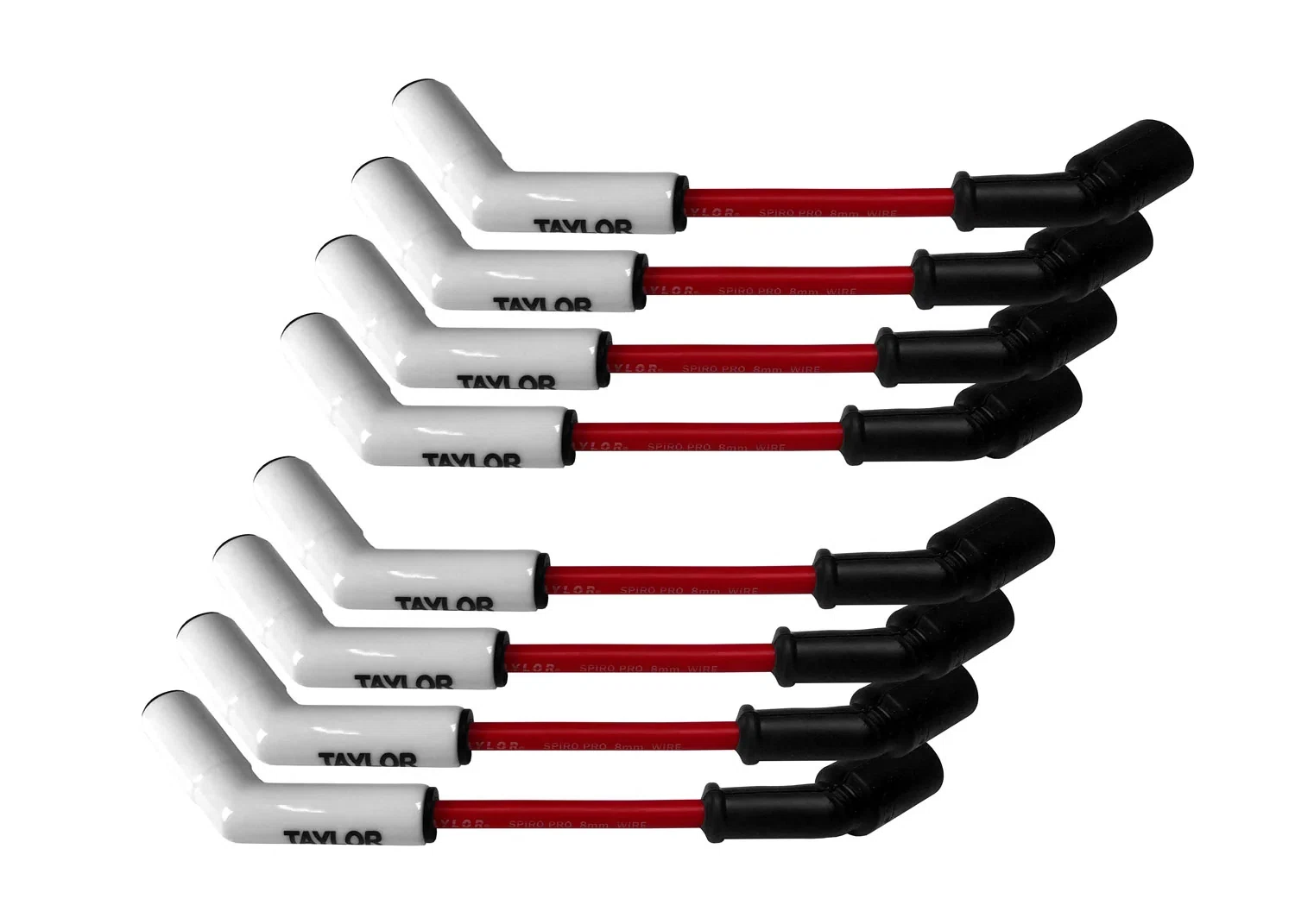 Spark Plug Wire Set Universal 8mm Silicone Spiro Pro 135_ 350 ohm_ft Red 75245